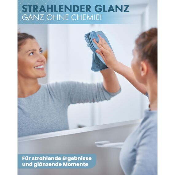 GLANZFAKTOR Poliertuch Gläser 3er Set – Hochwertiges Glas poliertuch für streifenfreien Glanz – Poliertücher Gläser Gastronomie - Ideales Glastuch & Fenster Poliertuch glastücher glaspoliertuch