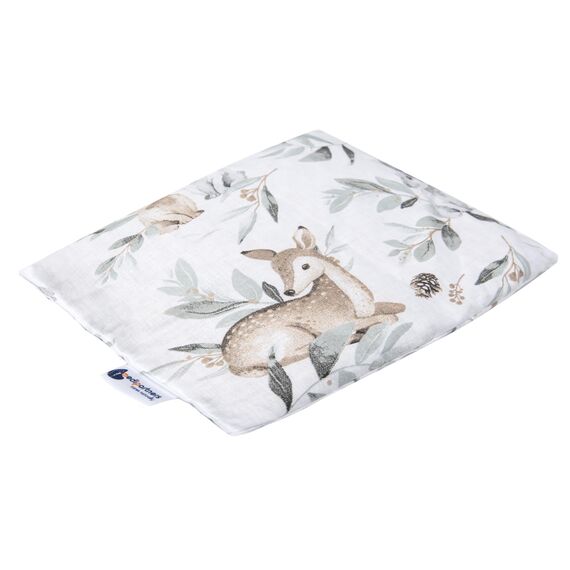 Medi Partners Kirschkernkissen Mikrowelle 20x25cm Körnerkissen groß Wärmekissen 500g Rechteck 100% Baumwolle Öko Natur Massagetherapie - Kirschkernkissen nacken schulter Kältetherapie (Hirsche)