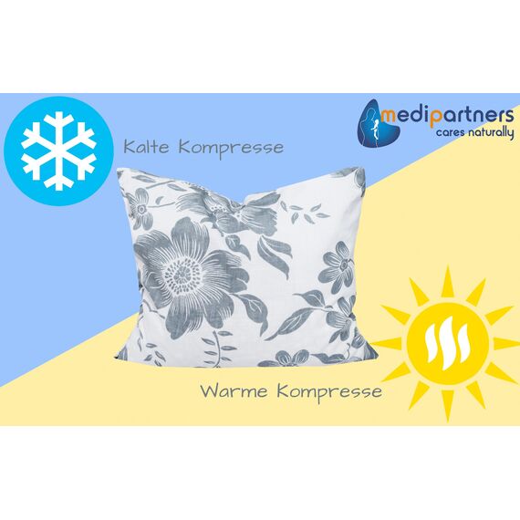 Medi Partners Kirschkernkissen Mikrowelle 20x25cm Körnerkissen groß Wärmekissen 500g Rechteck 100% Baumwolle Öko Natur Massagetherapie - Kirschkernkissen nacken schulter Kältetherapie (Berry)