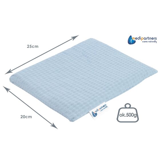 Medi Partners Kirschkernkissen Körnerkissen groß Wärmekissen 500g Rechteck 20x25cm Öko Natur 100% Baumwolle Wärme + Kältetherapie Massagetherapie (Navy Blau)