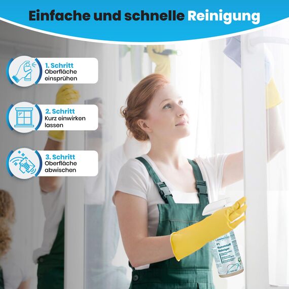 LABROTEC® P1 Kunststoffreiniger 3L mit Dosierhahn – Effektiver Reiniger für Fensterrahmen, Autos, Sneaker, Böden, Rolladen, Jalousien und Gartenmöbel. Gegen starke Verschmutzungen (3 Liter)