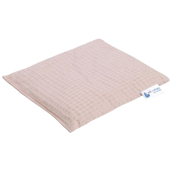 Medi Partners Kirschkernkissen Mikrowelle 20x25cm Körnerkissen groß Wärmekissen 500g Rechteck 100% Baumwolle Öko Natur Massagetherapie - Kirschkernkissen nacken schulter Kältetherapie (Pink Waffel)