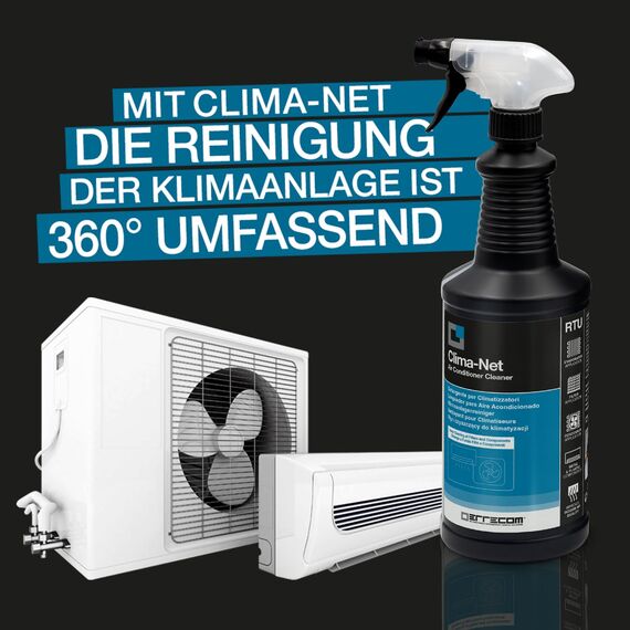 Errecom Clima-Net, Reiniger für Klimaanlagen, Filter, Lamellen und Außengeräte, 6 Flaschen x 1L