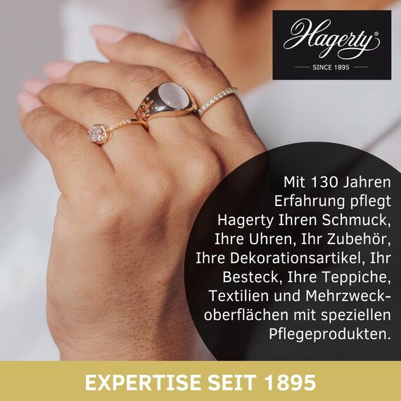 Hagerty Gold Clean Goldbad 170 ml I Effektives Schmuck-Tauchbad zur Reinigung von Gelbgold Weißgold Rosegold Rotgold I Goldschmuck Reiniger für erneuerten Glanz I Schmuckreinigungsbad mit Tauchkorb