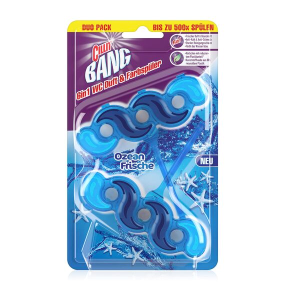 Cillit Bang Blue Wave 6 WC Blauspüler, Duopack Ozean Frische, 3er Pack (3 x 2 Stück)