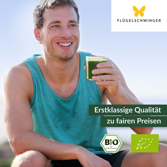 500g BIO Spirulina Pulver, 100% natürlich, rückstandskontrolliert, nach EU-ÖKO-Standard kultiviert und hergestellt, Rohkostqualität, ohne Zusätze (500g)