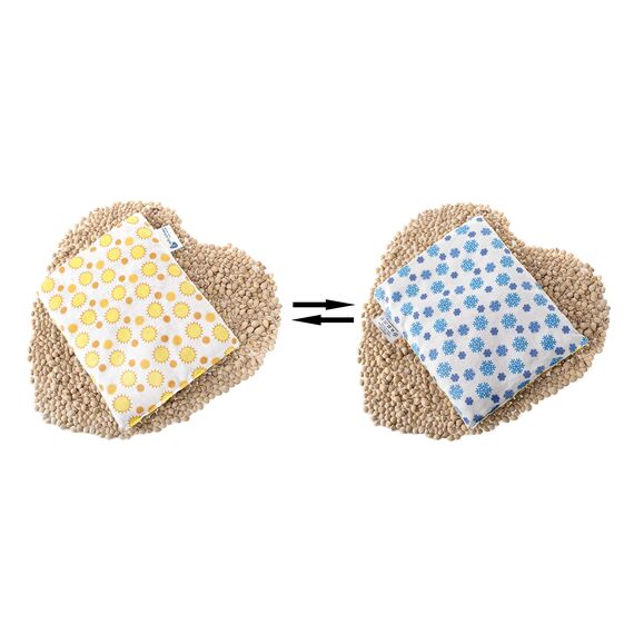 Medi Partners Kirschkernkissen Mikrowelle 20x25cm Körnerkissen groß Wärmekissen 500g Rechteck 100% Baumwolle Öko Natur Massagetherapie - Kirschkernkissen nacken schulter Kältetherapie (Schneeflocke)