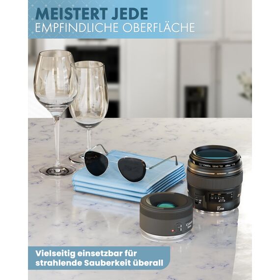 GLANZFAKTOR Poliertuch Gläser 3er Set – Hochwertiges Glas poliertuch für streifenfreien Glanz – Poliertücher Gläser Gastronomie - Ideales Glastuch & Fenster Poliertuch glastücher glaspoliertuch