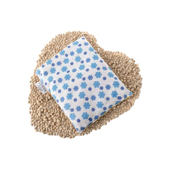 Medi Partners Kirschkernkissen Mikrowelle 20x25cm Körnerkissen groß Wärmekissen 500g Rechteck 100% Baumwolle Öko Natur Massagetherapie - Kirschkernkissen nacken schulter Kältetherapie (Schneeflocke)