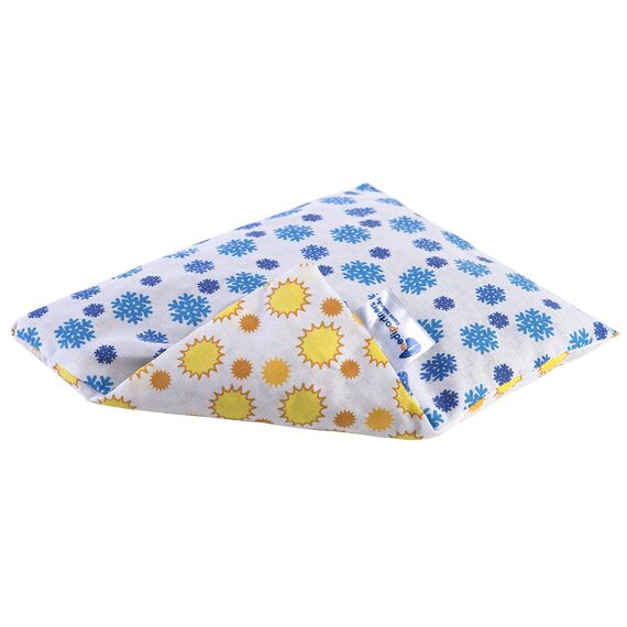 Medi Partners Kirschkernkissen Mikrowelle 20x25cm Körnerkissen groß Wärmekissen 500g Rechteck 100% Baumwolle Öko Natur Massagetherapie - Kirschkernkissen nacken schulter Kältetherapie (Schneeflocke)