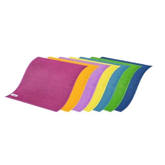 Vileda Mikrofasertücher Colors, Allzwecktücher Multipack aus Mikrofasern, 30 x 30 cm, Mehrfarbig zur Unterscheidung der Anwendungsbereiche, 7er Pack