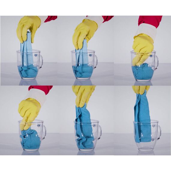 Vileda Microfasertuch, PVA micro, 38 x 35 cm, 5 Stück, Polyester , blau