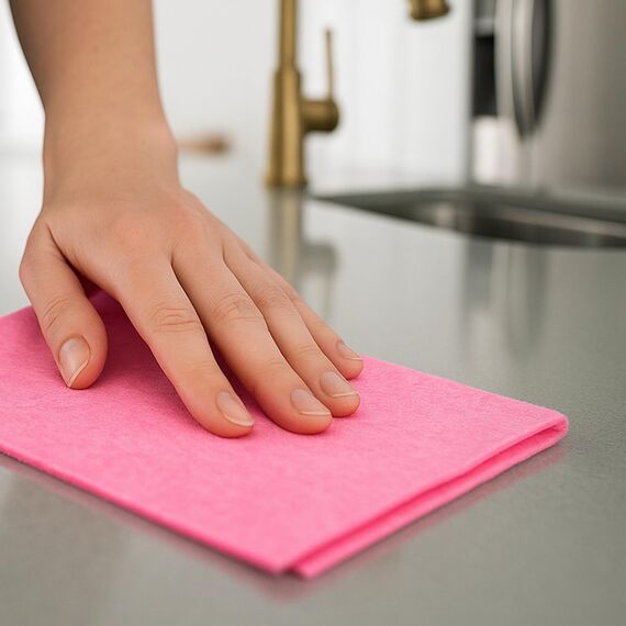 com-four® 60x Haushaltstücher - extrem saugfähige und strapazierbare Reinigungstücher aus Viskose - Allzweck-Wischtücher in 3 Farben - Wiederverwendbare Putztücher (30x38-60 Stück - 3 Farben)