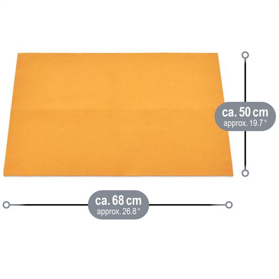 com-four® 4X Profi-Wischtuch - extrem saugstarkes Reinigungstuch - Auto Putztücher - Wiederverwendbare Lappen - waschbar, fusselfrei, antibakteriell - saugfähiges Putztuch (50x68-4 Stück - orange)