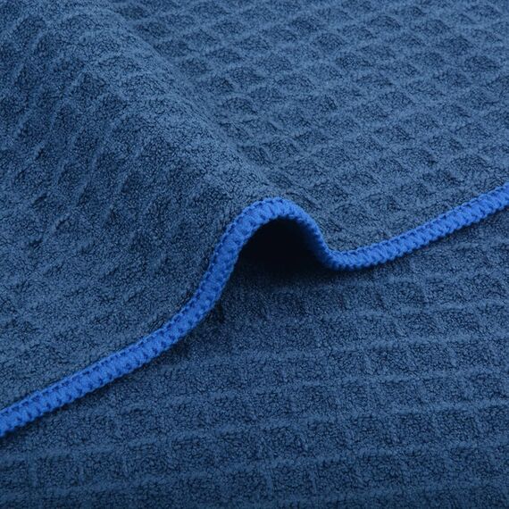 VIVOTE 3er-Pack Microfaser Geschirrtücher, Waffelgewebe Küchenhandtücher, Super saugfähige Trocknungstücher 40 cm x 56 cm Dunkel Blau