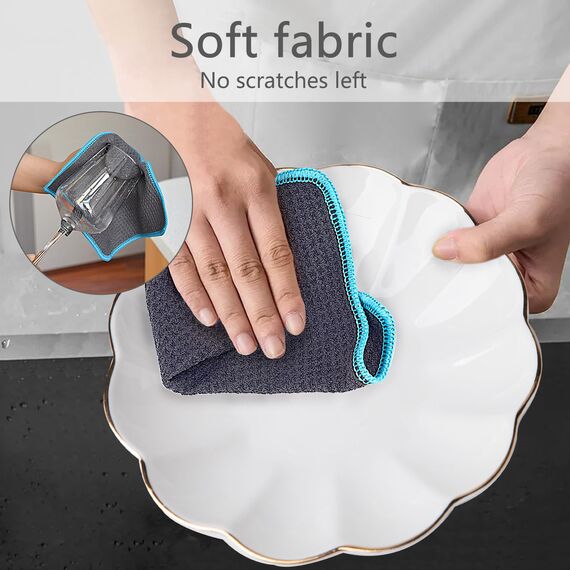 VIVOTE Mikrofasertücher Barista Tuch Waffeltuch Spüllappen Waschbar Spültuch für Küche Dicke Haushalts Putzlappen Fusselfrei 20 cm X 20 cm 12 Stück