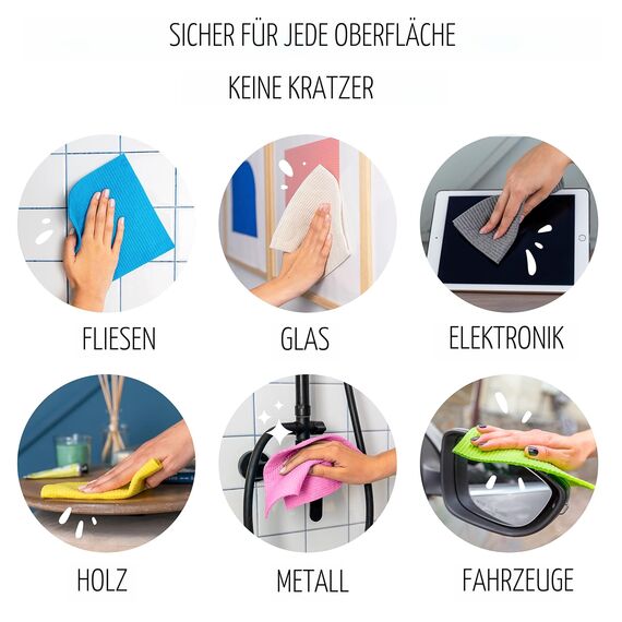 SUPERSCANDI Schwedische Geschirrtücher, wiederverwendbar, biologisch abbaubar, aus Zelluloseschwamm