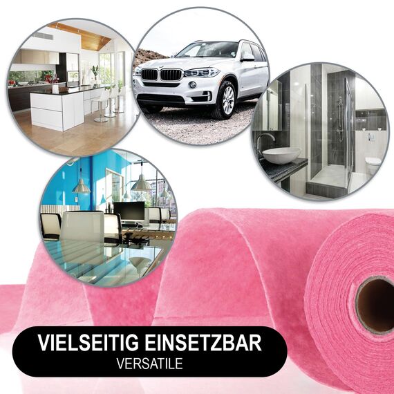 com-four® 120x Haushaltstücher auf Rollen in 3 Farben - extrem saugfähige und strapazierbare Reinigungstücher aus Viskose - Wiederverwendbare Allzweck-Wischtücher (18x28-120 Stück - Rolle)