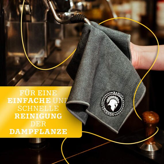 Barista Legends® Barista Tuch Set 4 Stück - 30x30cm Barista Lappen zum reinigen Ihres Kaffee Equipments (Barista Lappen)