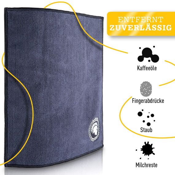 Barista Legends® Barista Tuch Set 4 Stück - 30x30cm Barista Lappen zum reinigen Ihres Kaffee Equipments (Spar Set)