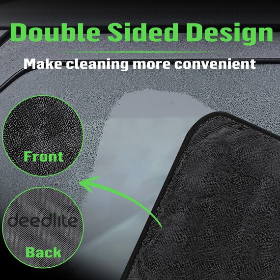 Deedlite Shiny Bath Wipes XXL Trockentuch Dusche, Fast Dry Auto Trockentuch, Mikrofasertücher, Premium Tuch für Auto, Duschkabine, Haushalt, Camping (40x60cm, 1 Stück)
