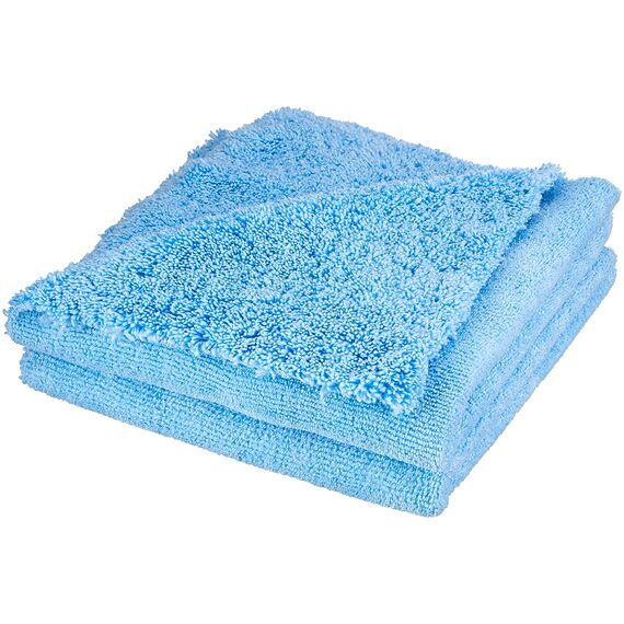 ALCLEAR 820203K_2 Mikrofasertücher 2er Set 40x40 cm – für Hochglanzküche, Möbelfronten, Lack, Kunststoff, Glas, fusselfrei, streifenfrei, ultraschallgeschnitten, nebelfeucht nutzbar, waschbar 60° C