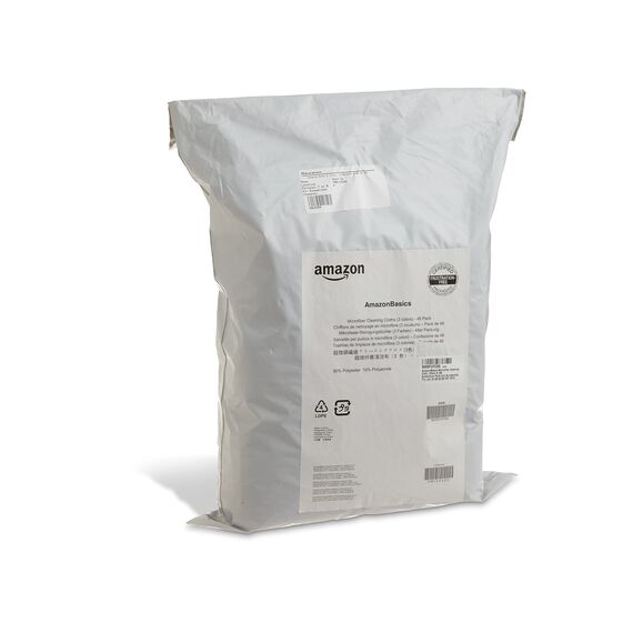 Amazon Basics Mikrofaser Reinigungstuch, 30.5 x 40.6 cm, 48 Stück, Mehrfarbig