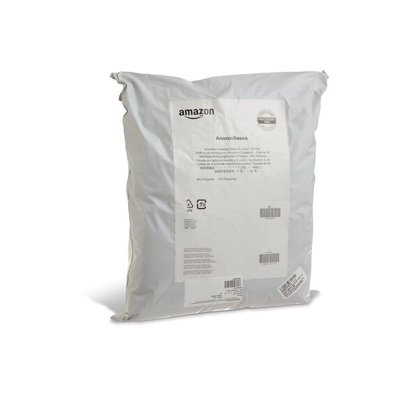 Amazon Basics Mikrofaser- Reinigungstuch, 36 Stück, Bunt, 30.5 x 40.5 cm