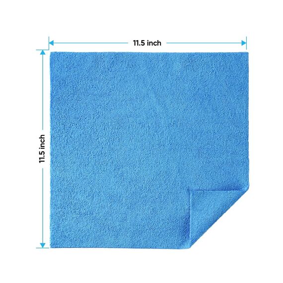 HOMEXCEL Blau Microfasertücher 100 Stück, Mikrofasertücher Mikrofaser Reinigungstücher Putzlappen Küch Geschirrtücher für Küche,Glas, Auto, Motorrad, Fenster, 30 x 30 cm