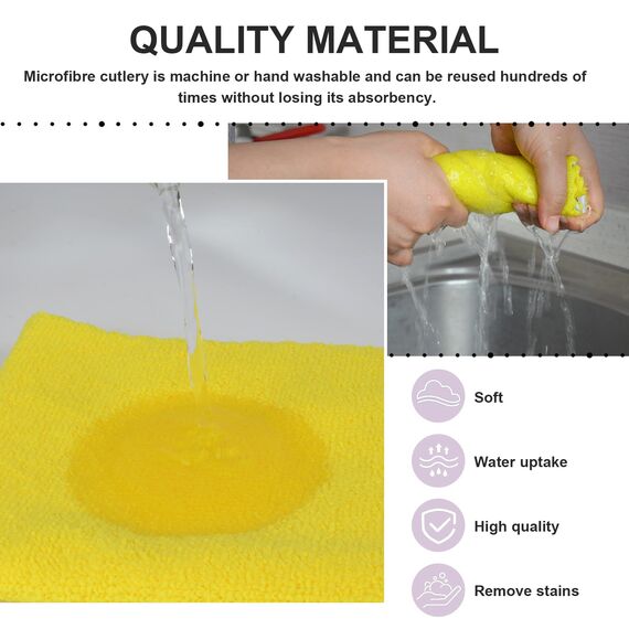 VIVOTE Mikrofaser-Reinigungstücher, Küchen-Geschirrtücher, Mehrzweck-Geschirrtücher, 30 cm x 30 cm, Regenbogenfarben, 7 Stück