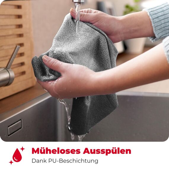 Vileda Actifibre Soft Universal, 2er Set MikrofasertüCher - streifenfreie ReinigungstüCher mit extrem hoher Saugkraft für Küchen & Bad - saugstarkes Mikrofasertuch ohne Chemie - Rosa & Grau