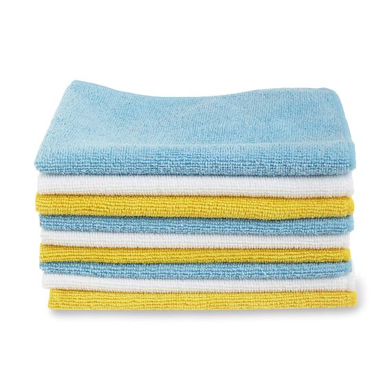 Amazon Basics Mikrofaser Reinigungstuch, 12 Stück, Mehrfarbig, 30.5 L x 40.5 B cm