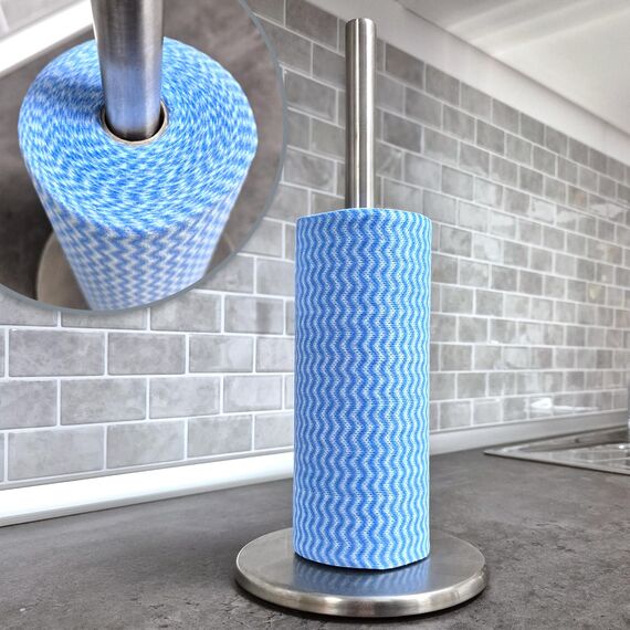 com-four® 150x Putztücher auf Rolle - Reinigungstücher für Küche, Bad und Haushalt - Mehrzweck-Lappen in 3 Farben - Putzlappen (0150 Blatt - 20x40cm - 3 Farben)