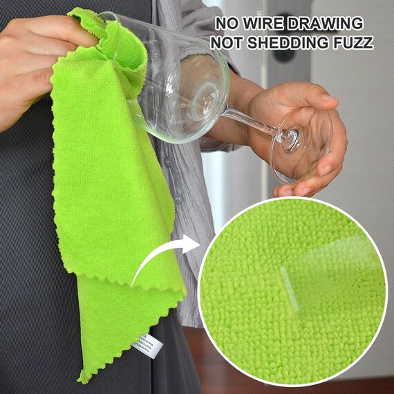 VIVOTE Mikrofaser-Reinigungstücher, Küchen-Geschirrtücher, Mehrzweck-Geschirrtücher, 30 cm x 30 cm, Regenbogenfarben, 7 Stück