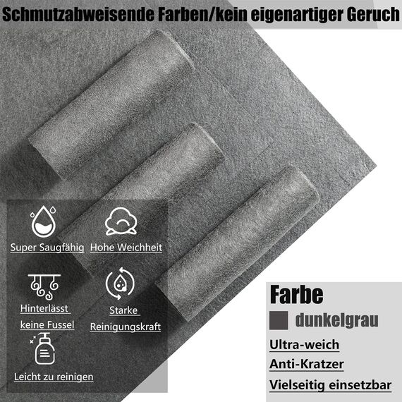 WEREY Verdicktes Magisches Reinigungstuch,Wiederverwendbaren Mikrofasertücher.Fusselfrei Putzlappen - Streifenfreies Wundertuch Für Geschirrtücher,Staub Lappen,Autos.(5 Stück,30x40cm)