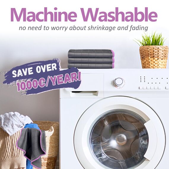 Airlab Fensterputztücher Carbon Tücher 400 GSM, Fenstertuch Streifenfrei Putztücher, Mikrofasertücher Glas Fenster Auto, Reinigungstuch Carbon Lappen für Kristallklare & Streifenfreie Scheiben, Lila