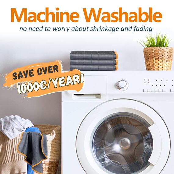 Airlab 3X Carbon Tücher Fensterputztücher, Mikrofasertücher Auto Fenstertuch Streifenfrei, Mikrofaser Putztücher Glastuch Carbon Lappen für Kristallklare & Streifenfreie Scheiben, Orange, 400 GSM