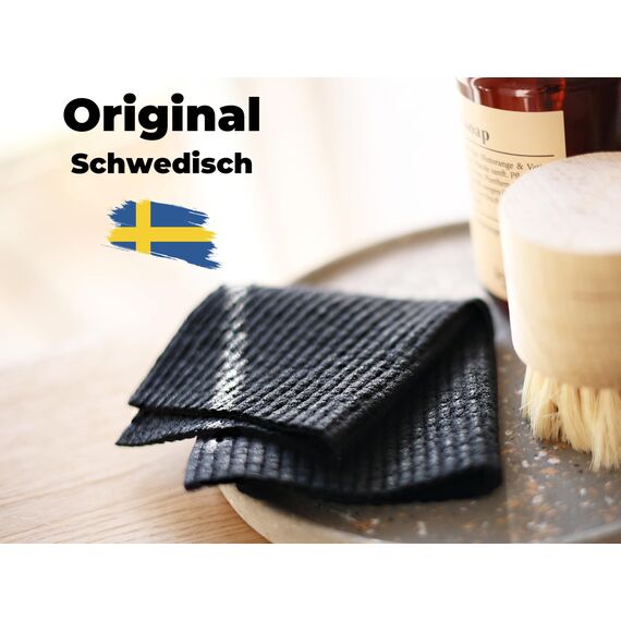 Grünschloss Putzlappen waschbar bunt (8X) mehrfarbige Baumwoll Spüllappen Küche, Bad & Toilette Reinigungstücher (Made in Sweden) saugstarke Schwammtuch Putzlappen 4 Farben System (Power)