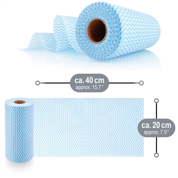 COM-FOUR® 600x Putztücher auf Rolle - Reinigungstücher für Küche, Bad und Haushalt - Mehrzweck-Lappen in 3 Farben - Wischtücher (600 Blatt - 20x40cm)