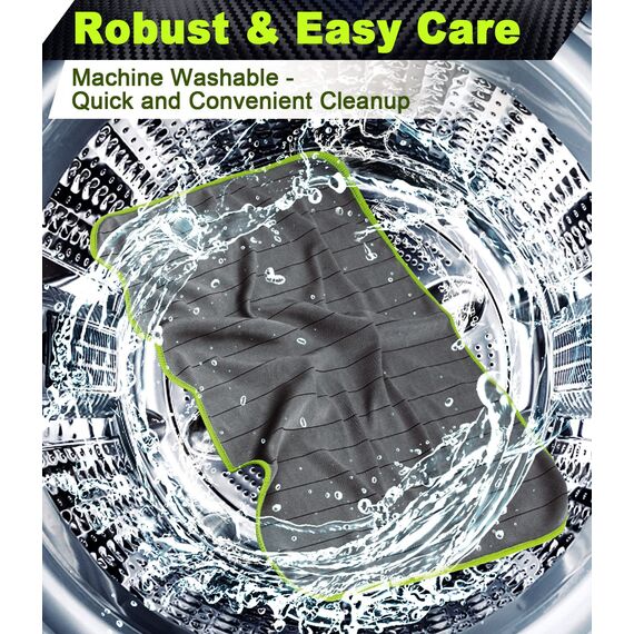Airlab 4X Mikrofasertuch Carbon Tücher Auto, 50x40 cm Fenstertuch Poliertuch für Kristallklare & Streifenfreie Scheiben, Carbon Mikrofaser Putztücher Glastücher Reinigungstücher, Grün, 400GSM