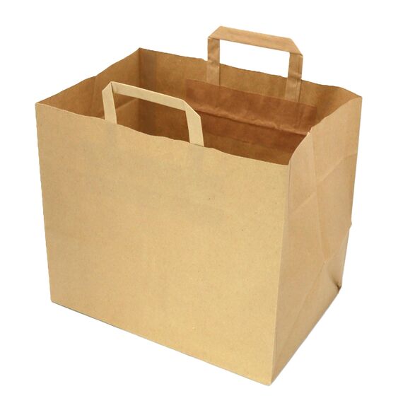 Sperling Bio-Kompostbeutel aus Kraftpapier, Papiertragetaschen 20 Liter, 28 x 32 x 22 cm, braun, kompostierbar, 25 Stück