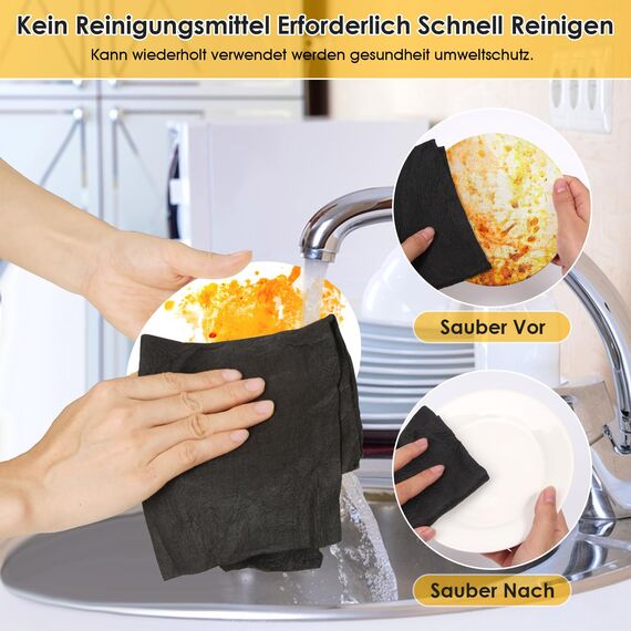 VEVOQIM 10 Stück Verdicktes Magisches Reinigungstuch Wiederverwendbaren Mikrofasertücher,Putzlappen Putztücher Streifenfreie,Pro Clean magisches reinigungstuch für Küchen Badezimmer,Fenster,Glas,Autos