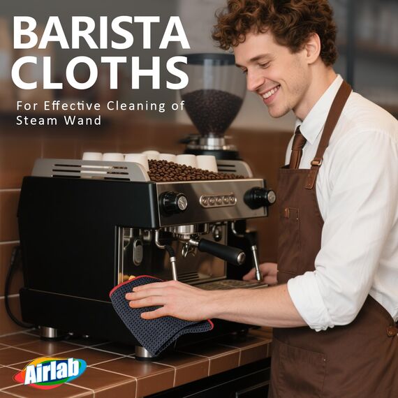 Airlab Waffeltuch Spültuch Spüllappen Waschbar, Mikrofasertücher Putzlappen Microfaser Putztücher Fenstertuch Fusselfrei für Küche, Fenster, Glas, Bad, Auto, 6 Stücke, Rot