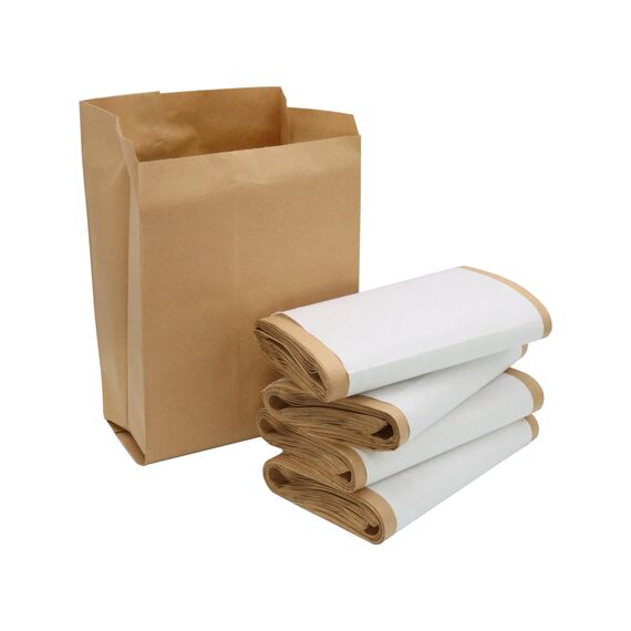 Bio-Kompostbeutel aus Kraftpapier, 10 Liter, 20 x 27 cm, 40 Stück, braun, kompostierbar