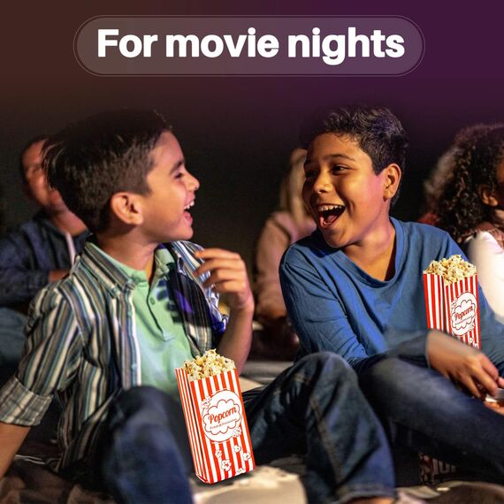 MAQIHAN Popcorn Tüten 100 stück - Popcorntüten Popcorn Klein 100 Stück Movie Night Filmabende Tüten Maschinen Papiertüten Zubehör Popcornmaschine Papier Behälter Snacktüten