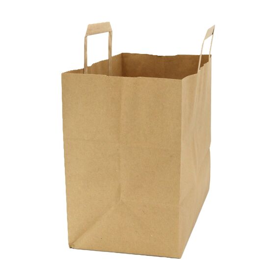 Bio-Kompostbeutel aus Kraftpapier, Papiertragetaschen 10 Liter, 26 x 26 x 17 cm, braun, kompostierbar, 25 Stück