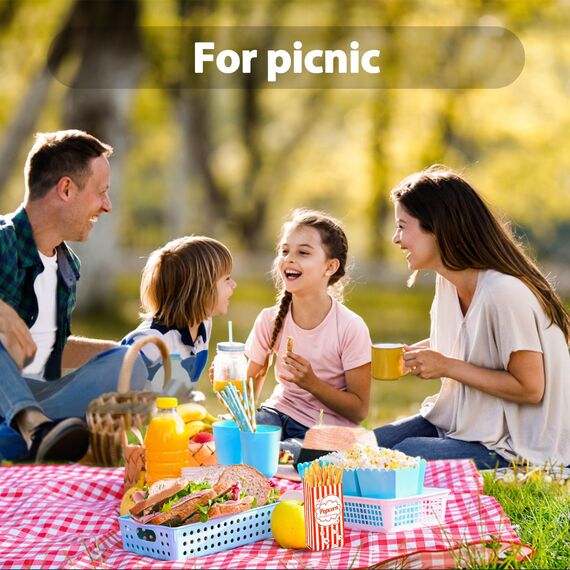 MAQIHAN Popcorn Tüten 100 stück - Popcorntüten Popcorn Klein 100 Stück Movie Night Filmabende Tüten Maschinen Papiertüten Zubehör Popcornmaschine Papier Behälter Snacktüten