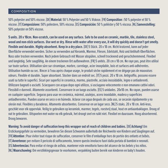 by Amazon Schwammtücher, 5 Stück