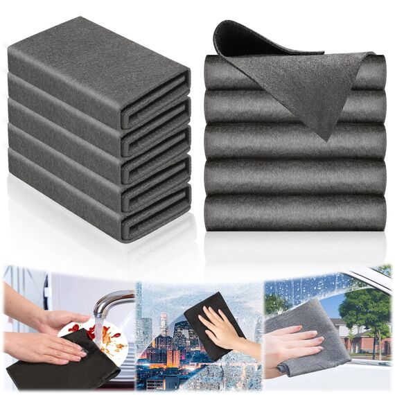 VEVOQIM 10 Stück Verdicktes Magisches Reinigungstuch Wiederverwendbaren Mikrofasertücher,Putzlappen Putztücher Streifenfreie,Pro Clean magisches reinigungstuch für Küchen Badezimmer,Fenster,Glas,Autos