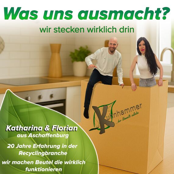 Biomüllbeutel 20L I 50Stk Bio Müllbeutel plastikfrei I Biomüllbeutel Papier nass & reißfest I Papiertüten für Biomüll I Biomülltüten Papier